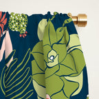 Succulent Garden Navy Window Curtain Gallery Image 2