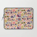 Playful Meadow Cute Animals with Motivational Affirmations - Soft Regal Laptop Sleeve Gallery Image 1