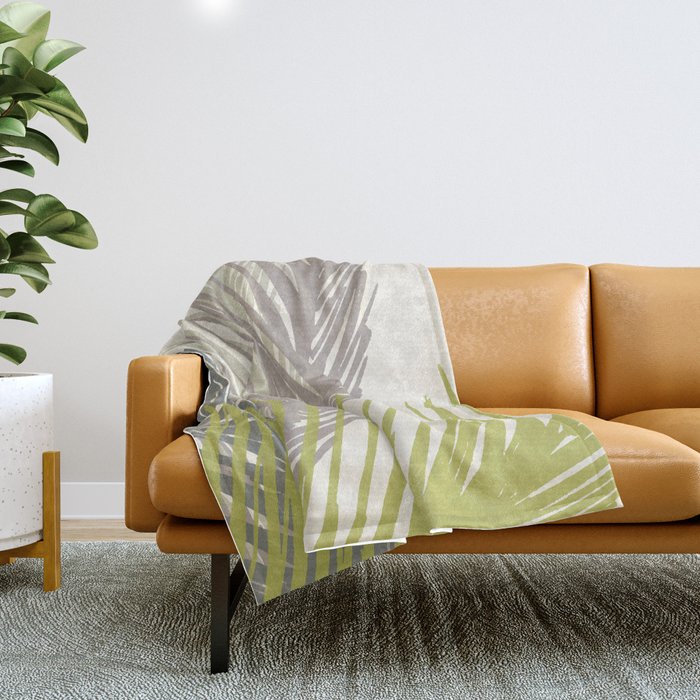 Abstract Palm Tree Throw Blanket Gallery Image 1