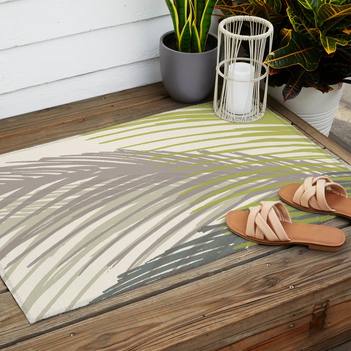 Abstract Palm Tree Outdoor Rug Gallery Image 2