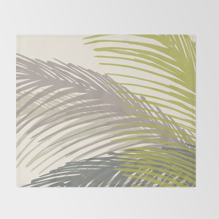 Abstract Palm Tree Throw Blanket Gallery Image 2