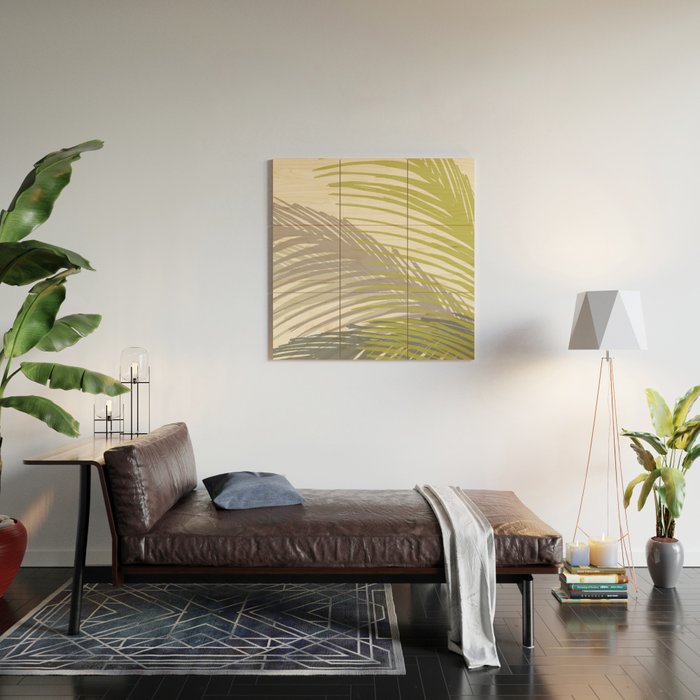 Abstract Palm Tree Wood Wall Art Gallery Image 2
