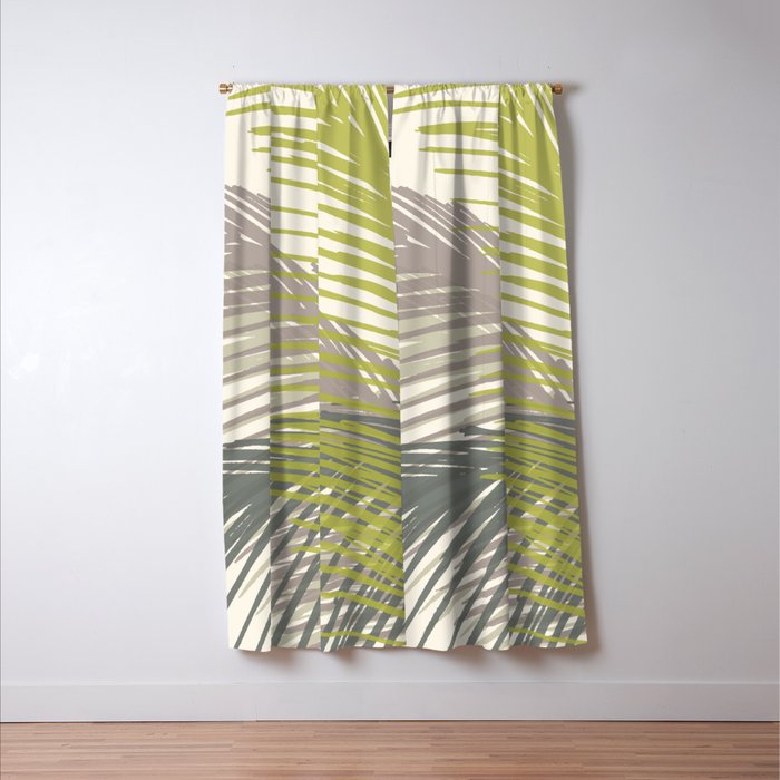 Abstract Palm Tree Window Curtain Gallery Image 3