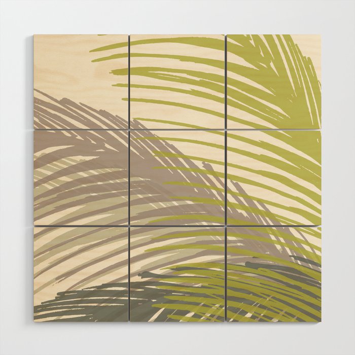 Abstract Palm Tree Wood Wall Art Gallery Image 1