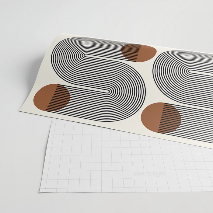 Abstraction_SUN_LINE_POP_ART_Minimalism_S001S Wrapping Paper Gallery Image 2