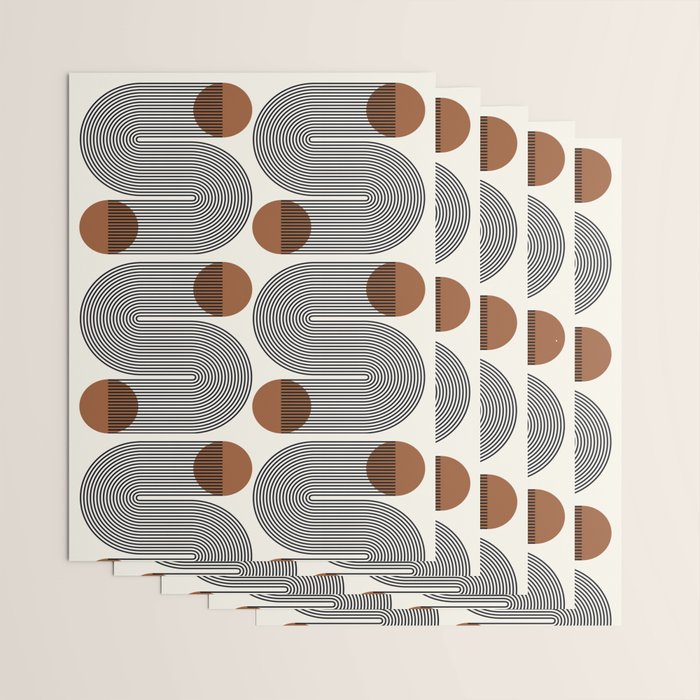 Abstraction_SUN_LINE_POP_ART_Minimalism_S001S Wrapping Paper Gallery Image 3