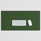 Solid Dark Forest Green Simple Solid Color All Over Print Desk Mat Gallery Image 1