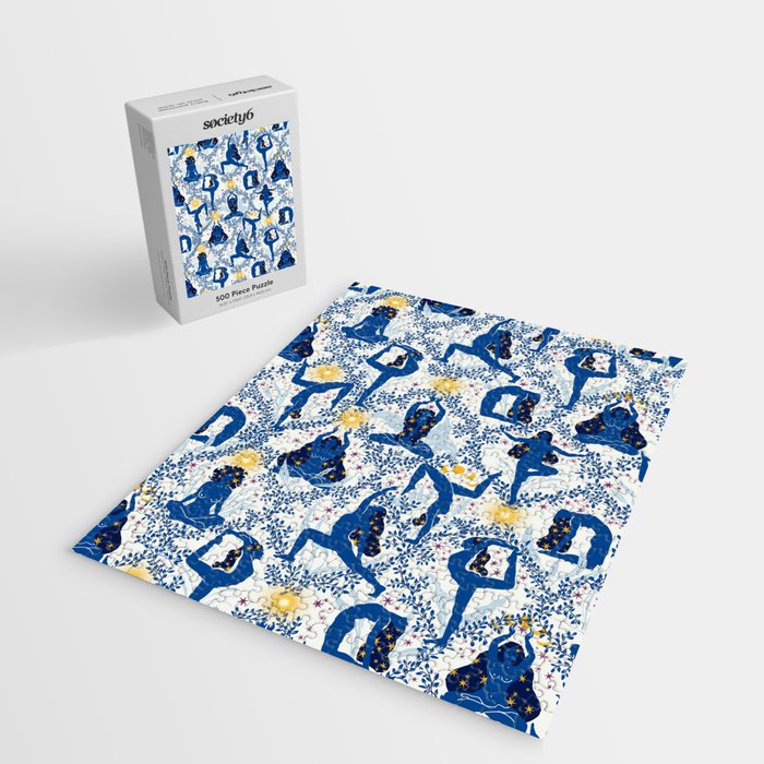 Feel the Cosmic Yoga blue Jigsaw Puzzle Gallery Image 2