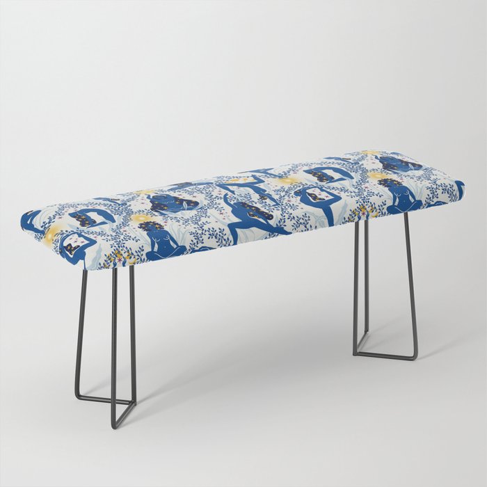 Feel the Cosmic Yoga blue Bench Gallery Image 1