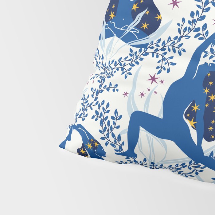 Feel the Cosmic Yoga blue Pillow Sham Gallery Image 4