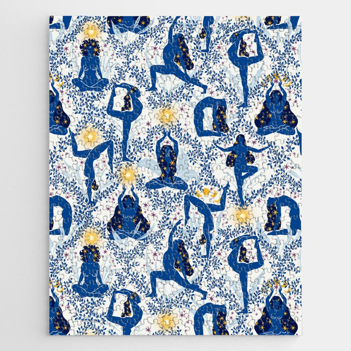 Feel the Cosmic Yoga blue Jigsaw Puzzle Gallery Image 1