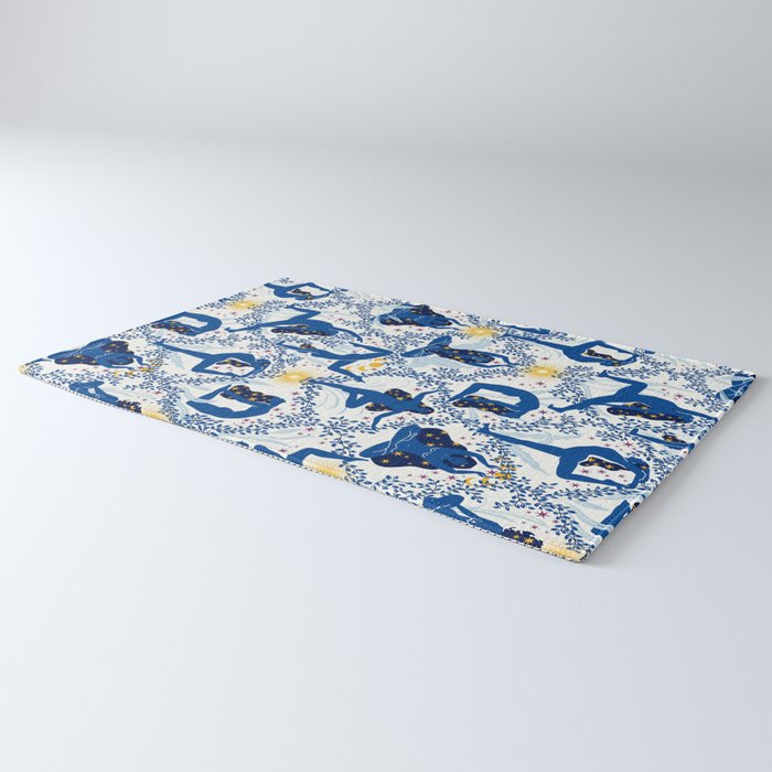 Feel the Cosmic Yoga blue Rug Gallery Image 3