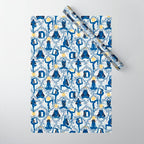 Feel the Cosmic Yoga blue Wrapping Paper Gallery Image 1
