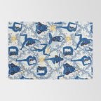 Feel the Cosmic Yoga blue Rug Gallery Image 2