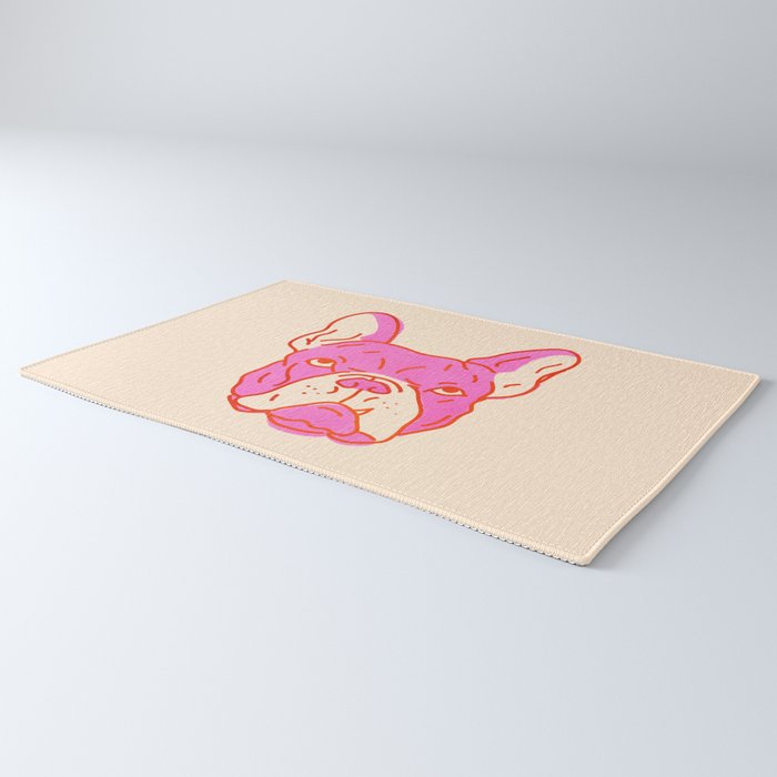 Hot Pink Bulldog Rug Gallery Image 3