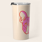 Hot Pink Bulldog Travel Mug Gallery Image 3