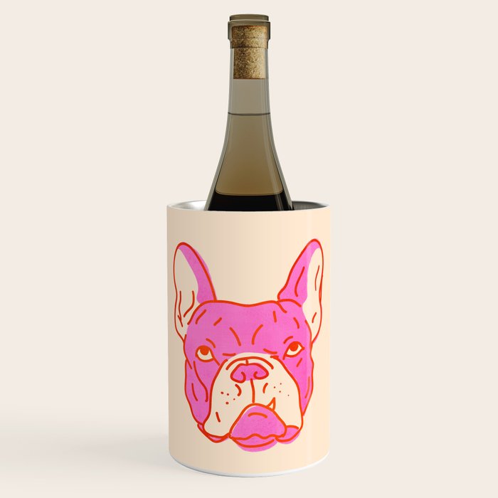 Hot Pink Bulldog Wine Chiller Gallery Image 1
