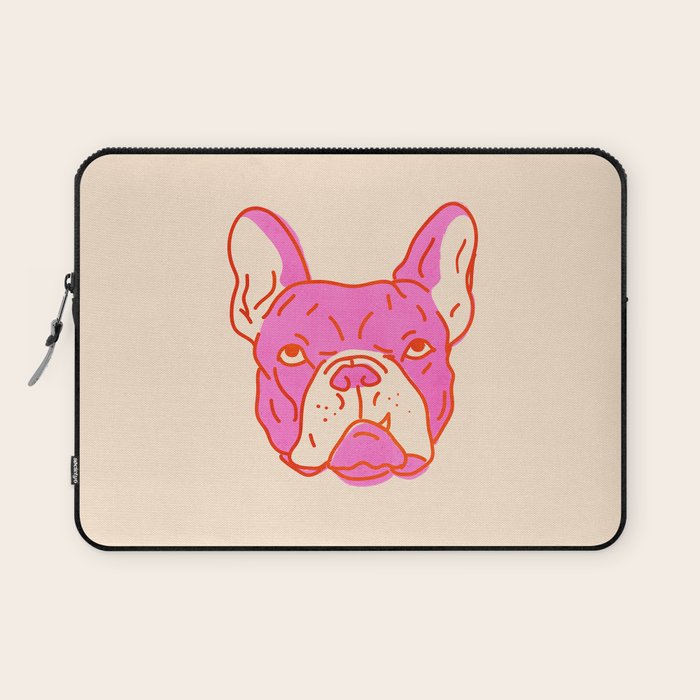 Hot Pink Bulldog Laptop Sleeve Gallery Image 1