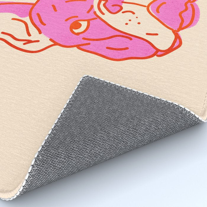 Hot Pink Bulldog Rug Gallery Image 4