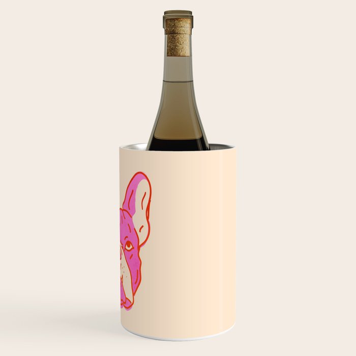 Hot Pink Bulldog Wine Chiller Gallery Image 3