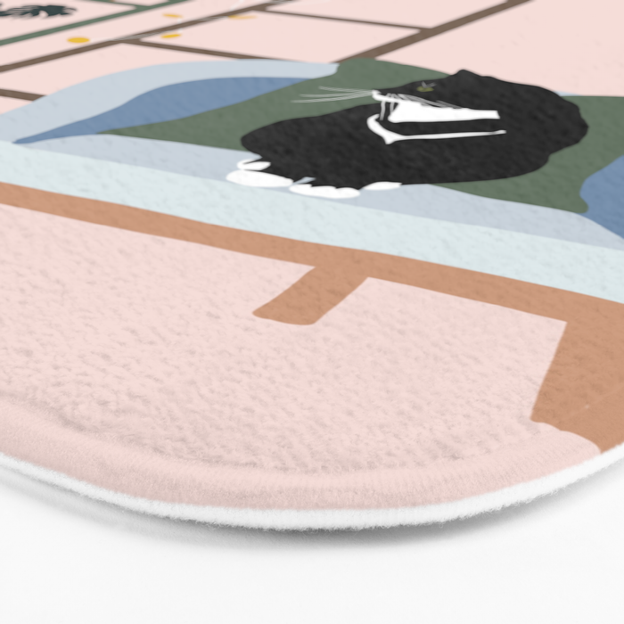 cat chilling out in the living room Bath Mat Gallery Image 3