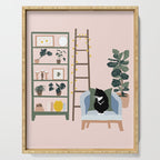 cat chilling out in the living room Serving Tray Gallery Image 1