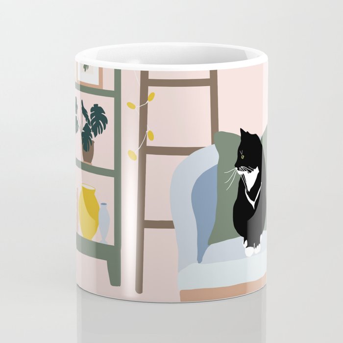 cat chilling out in the living room Coffee Mug Gallery Image 4