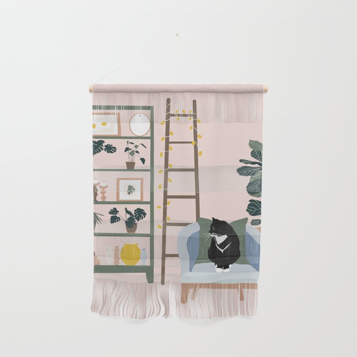 cat chilling out in the living room Wall Hanging Gallery Image 1