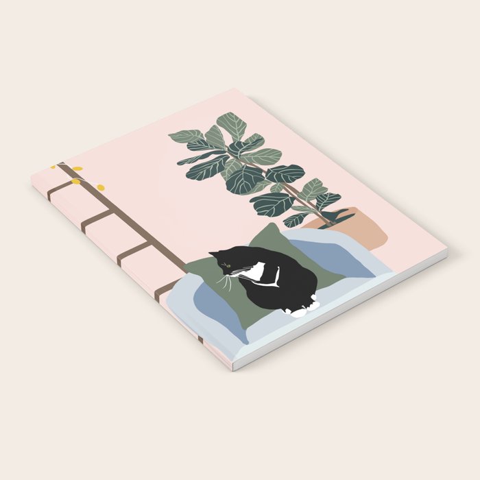 cat chilling out in the living room Notebook Gallery Image 2