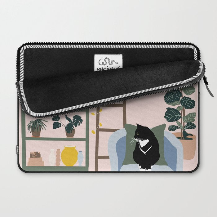 cat chilling out in the living room Laptop Sleeve Gallery Image 2