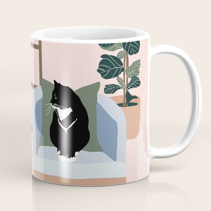 cat chilling out in the living room Coffee Mug Gallery Image 1
