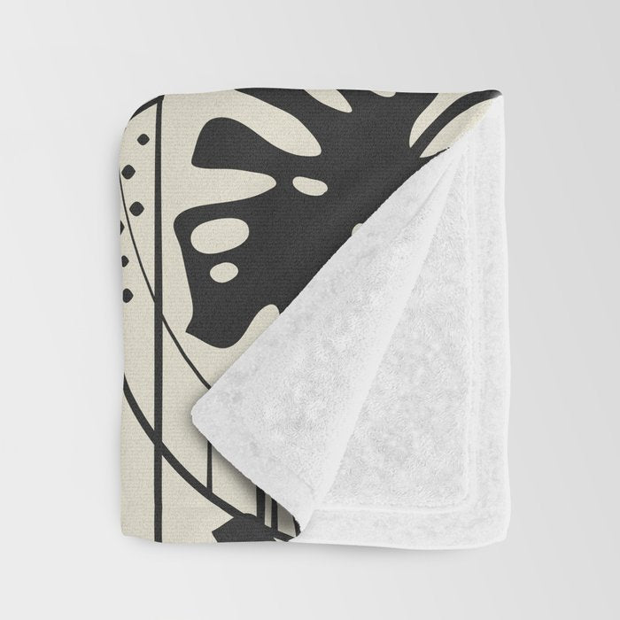 Cheetahs Monstera 4 Throw Blanket Gallery Image 3