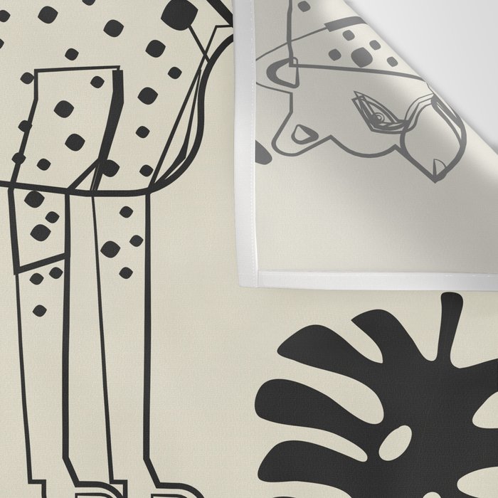 Cheetahs Monstera 4 Wall Tapestry Gallery Image 3