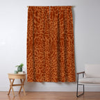 Leopard Print Pattern in Terracotta Window Curtain Gallery Image 5
