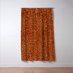 Leopard Print Pattern in Terracotta Window Curtain Gallery Image 3