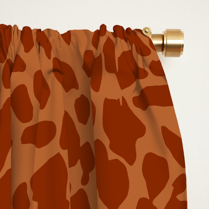 Leopard Print Pattern in Terracotta Window Curtain Gallery Image 2