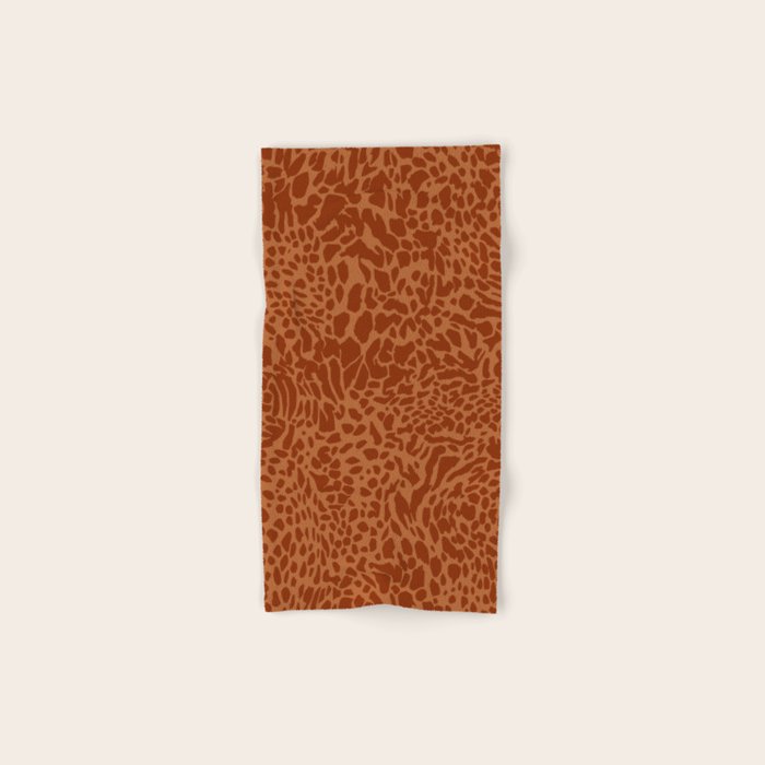 Leopard Print Pattern in Terracotta Bath Towel Gallery Image 1