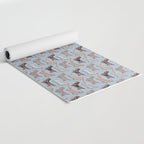 Origami Dachshunds sausage dogs // pale blue background Yoga Mat Gallery Image 2