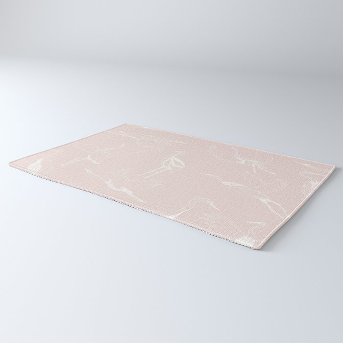 Cranes (Pink) Rug Gallery Image 3