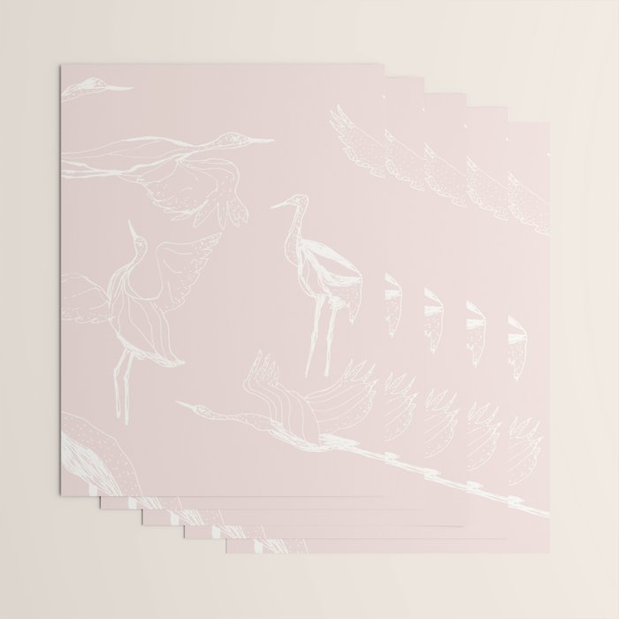 Cranes (Pink) Wrapping Paper Gallery Image 3