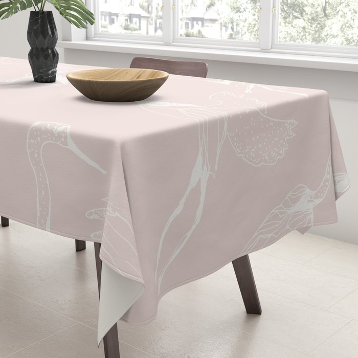 Cranes (Pink) Tablecloth Gallery Image 3
