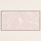 Cranes (Pink) Desk Mat Gallery Image 3
