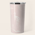 Cranes (Pink) Travel Mug Gallery Image 1