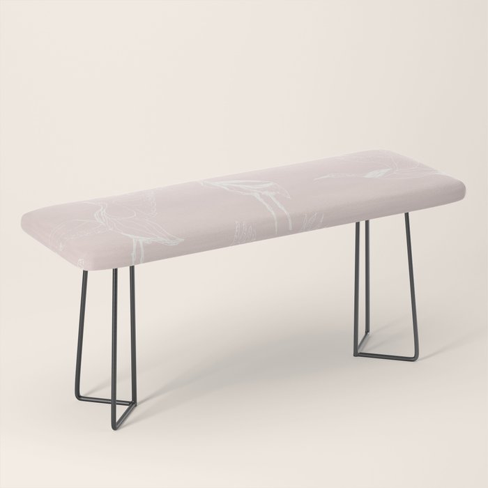 Cranes (Pink) Bench Gallery Image 1