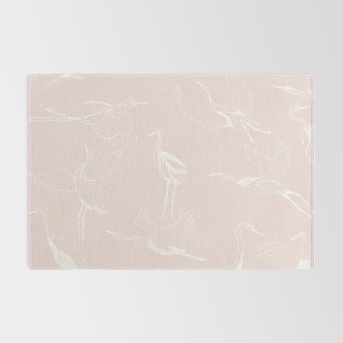 Cranes (Pink) Rug Gallery Image 2