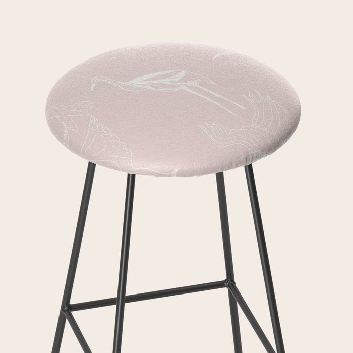 Cranes (Pink) Stool Gallery Image 2