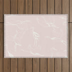 Cranes (Pink) Outdoor Rug Gallery Image 1