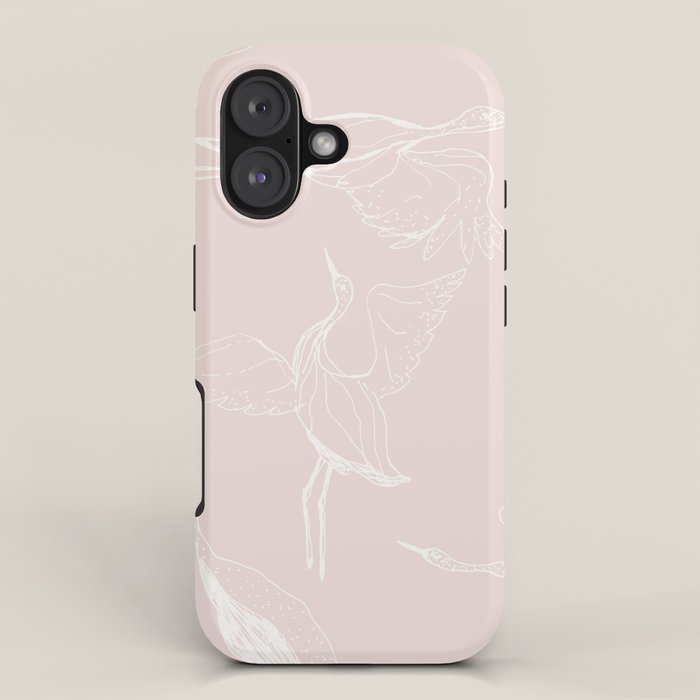 Cranes (Pink) iPhone Case Gallery Image 1