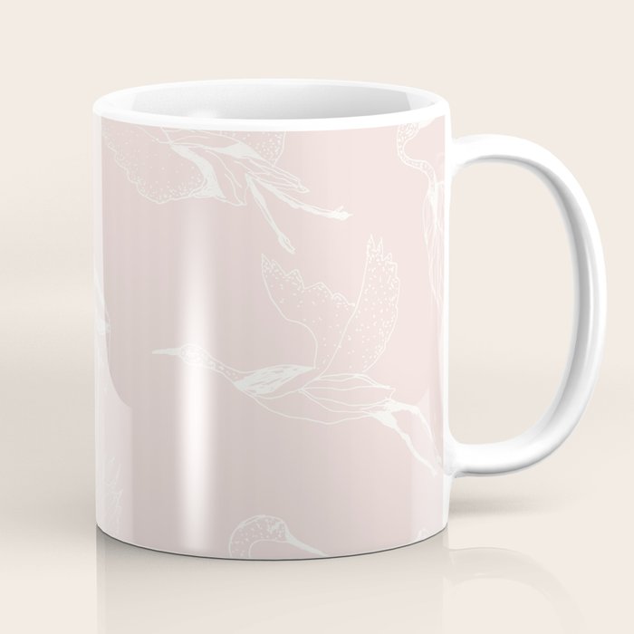 Cranes (Pink) Coffee Mug Gallery Image 1