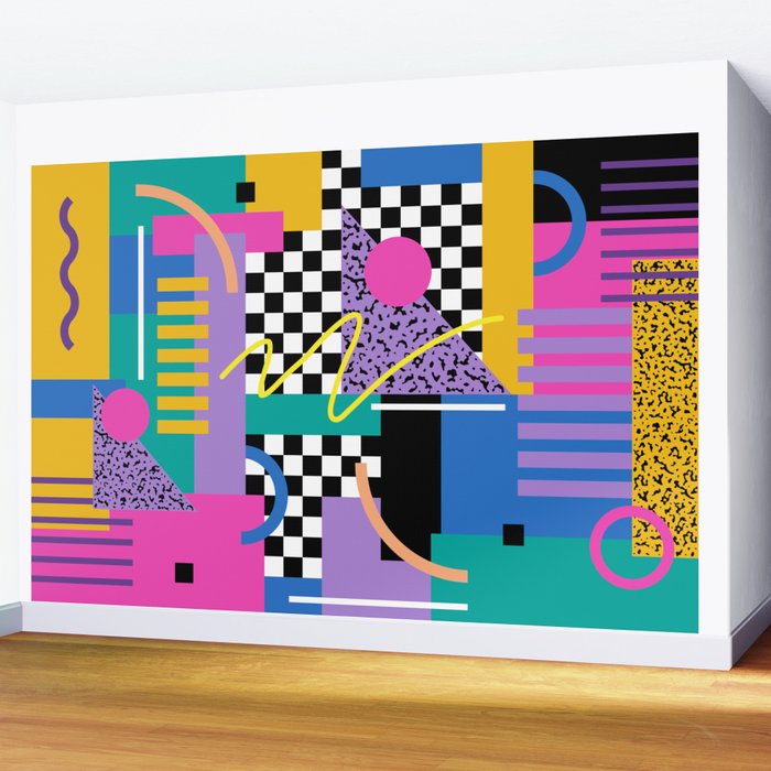 Memphis pattern 101 - 80s / 90s Retro Wall Mural Gallery Image 2
